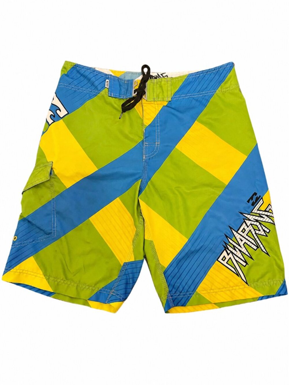 Vintage Billabong Parko Signature Series Boardshorts Men Size 34 Neon